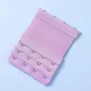 En Stock Hebilla Elástica de Extensión para Sujetador Colorida Poliéster Acero Inoxidable Ropa Interior de Sujetador para Mujer Hebilla de Tres Filas Hebilla Elástica de Extensión