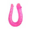Serpiente de Dos Cabezas Dispositivo de Masturbación Femenina de Silicona de Doble Cabeza Juguete Sexual Erótico para Adultos Retráctil y Portátil