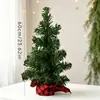 Vários Tipos de Árvores de Natal de Mesa, Árvores de Natal Nevadas com Flocos no Estilo Ins Nórdico, Árvores de Natal Artificiais Xadrez no Estilo Country Americano