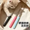 Bestseller transfronteiriço, varinha telescópica de aço inoxidável para provocar gatos, brinquedo de autoentretenimento para gatos com haste longa, brinquedo de autoentretenimento para animais de estimação