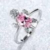 Anillo de tortuga colorido de platino y diamante azul más vendido transfronterizo moda para hombres y mujeres anillo simple una generación de venta al por mayor