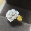 Anillo Abierto de Zircón Dorado Flor Rosa Flor Celebridad en Línea Venta en Vivo Producto Nuevo Diamante Completo Temperamento de Alta Gama para Mujer