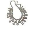 Brincos Pingente Gota d'Água com Strass Estilo Coreano, Corrente para Clavícula da Moda Versátil, Conjunto de Joias de Luxo Leve de Alta Qualidade