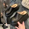 Mules Cómodos sin Cierre Estilo Birkenstock, Pantuflas Medias Cerradas para Mujer, Nuevos Zapatos de Exterior de Suela Gruesa para Aumentar la Altura, Colección Otoño e Invierno 2026