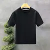 Suéter Branco de Manga Curta com Padrão de Diamante para Homens, Blusa de Tricô Tendência para o Verão, Camiseta de Manga Curta Slim Fit Estilo Coreano