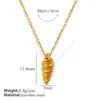 Collar Colgante de Perla de Agua Dulce y Vida Marina Versátil Lujo Ligero Acero Inoxidable Chapado en Oro de 18 Quilates Collar de Caracola para Mujer Uso en Verano