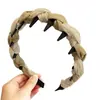 2026 Nueva Diadema Hermosa de Calavera Alta para Niñas Lavado de Cara Antideslizante Diadema Especial con Dientes Pinza para el Cabello Accesorios para el Cabello Diadema