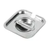 Recipiente Quadrado de Aço Inoxidável para Temperos com Tampa Espessa, Recipiente para Banha de Cozinha, Caixa de Condimentos para Buffet Comercial, Armazenamento de Amostras