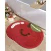 Série de Frutas Frescas e Simples Tapete de Banheiro Falso Caxemira Absorvente Antiderrapante Capacho de Entrada Tapete de Quarto ao Lado da Cama