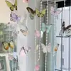 Estilo Delicado Cortina de Porta com Laço Quarto Sala de Estar Cortina Divisória Janela Decoração de Festa Cortina de Flor com Contas de Borboleta Transfronteiriça