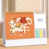 Nuevo Adorno de Calendario de Escritorio con Notas Memo 2027, Simple Libro de Registro de Autodisciplina para Escritorio, Adecuado para Oficina Corporativa, con Calendario Estampado en Oro