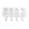 Molde de Silicone para Sorvete de 4 Cavidades Molde para Sorvete Mousse de 8 Cavidades Molde para Picolé DIY de Sorvete Ferramenta de Moagem