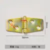 Ferretería Nueva Chinoiserie Trapezoidal Colorida Empaque Caja de Madera Ferretería Bisagra Plana Material de Hierro Bisagra Estándar 55*25mm