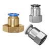 Manguera de Cobre Neumática Tráquea Tapón Conector Rápido Rosca Interna Recto a través PCF6-01/8-02/10-03