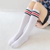 Medias de primavera, otoño e invierno para niñas, calcetines deportivos de fútbol de algodón para niños, calcetines altos para mujer, estilo universitario, antideslizantes, hasta la pantorrilla