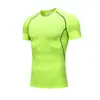 Camiseta Esportiva Masculina de Manga Curta para Fitness Corrida Ajustada Gola Redonda Camisa de Basquete Futebol Absorvente de Suor Modeladora Tendência Secagem Rápida