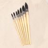 Conjunto de Pincéis Vermelhos Chubby de Pelo de Esquilo para Aquarela, Pincel para Aquarela e Guache de Qualidade Profissional para Estudantes de Arte, Pincel para Aquarela de Cabeça Redonda e Cabeça Chata