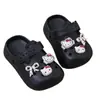 Nuevos accesorios decorativos para zapatos tipo zueco de niña, hebillas para zapatos, moños, accesorios de hebilla decorativa desmontables de Hello Kitty