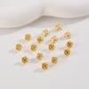 Retenção de Cor Forte Banhado a Ouro 18K Zircônia Colorida Exquisito Botão de Flor Pequena Pingente de Flor Acessórios para Joias de Pulseira Colar Feitos à Mão