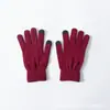 [Exclusivo transfronterizo] Guantes de punto forrados de forro polar para hombre, tacto de lana, pantalla táctil, cálidos, para exteriores, equitación, juegos