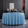 Mantel impermeable y a prueba de aceite, sin arrugas y con diseño oculto, mantel redondo grande sin lavado, mantel de PU a prueba de aceite y resistente a las manchas para mesas de conferencia, uso comercial