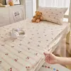 Lençol de Algodão Ajustável para Estudante Peça Única Cobertura de Cama Protetor de Colchão Estampado para Dormitório Cobertura Completa Cama Nova 2026