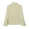 Blazer decorativo ZA para mujer, AliExpress, cuello semi-alto, con capas, transfronterizo, moda europea y americana, estilo popular, color como en la foto, otros
