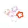 Lindo Llavero Colgante Transparente de Estrella de Cinco Puntas Accesorios Pulsera Niños Colgante Colorido Perlado de Sirena Flor de Ciruelo