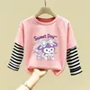 Camiseta Básica para Niña 2026 Nuevo Otoño Infantil Algodón Puro Moda Manga Larga Camiseta Casual para Niña Cuello Redondo