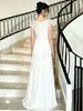Vestido de Noite Longo Plissado Branco Elegante Estilo Francês com Vibe de Banquete - Cruzamento Europeu e Americano Aliexpress
