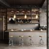 Lámpara de bar de restaurante de estilo industrial, lámpara de bar, lámpara de bar, lámpara de barbacoa, lámpara de araña retro con rueda de hierro y personalidad creativa.