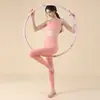 Conjunto deportivo de dos piezas para mujer, diseño de espalda cruzada, absorbente de impactos, cintura alta, control de abdomen, para yoga, correr, modelar, sin costuras, fitness y atlético