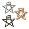 Presilha de cabelo de metal em formato de estrela de cinco pontas, venda quente transfronteiriça, alta qualidade, moda, estilo Ins, grampo para a parte de trás da cabeça, adorno de cabeça feminino, atacado