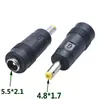 Adaptador de Tomada de Conversão para Adaptador de Energia CC 5.5/2.1 Fêmea para Macho Carregador Adaptador para Laptop