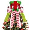 Adorno para Colgar Sombrero de Copa Navideño con Lentejuelas y Lazo Rayado