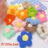 Accesorios de Flor de Pompon Tejida de Color Flor de Pompon Tejida con Lana DIY Ropa para Niños Calzado Sombrero Accesorios para Pasador de Pelo