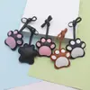 Novo Lanyard de Pata de Gato de Couro PU Desenho Animado Criativo Pingente de Acessório para Mochila Chaveiro de Veículo Elétrico Venda por Atacado
