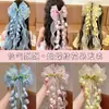 Novo Estilo de Primavera Laço Flor de Lírio do Vale Doce e Fofo Acessório de Cabelo para Meninas, Adequado para Uso Diário e Trajes Tradicionais, com Presilha de Cabelo com Fita Longa
