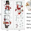 Pegatinas de pared de muñeco de nieve navideño, diseños de copos de nieve, frase en inglés "Let it snow," juego de pegatinas para escaparates de tiendas, decoraciones festivas