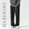 Pantalones deportivos casuales para estudiantes para uso diario, pantalones rectos para deportes al aire libre de otoño e invierno, pantalones holgados de moda estilo americano para hombres