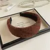Diadema de Lana de Ala Ancha 2025 Moda Otoño e Invierno Estilo Coreano Diadema Alta para Mujer Nuevo Estilo Pinza para el Cabello Atmosférica Accesorio Elegante para el Cabello