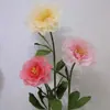 Flores Artificiales de Peonía Nuevas de Primavera y Verano Flores de Organza Arte Floral de Seda Decoraciones para Exhibición en Centros Comerciales Decoración de Fondo Flores Artificiales