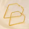 Pendientes Geométricos Personalizados Europeos y Americanos para Mujer, Pendientes de Espiral, Pendientes Sencillos de Alta Gama Chapados en Oro, Pendientes de Acero de Titanio Modernos y Versátiles