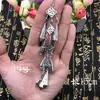 Joyería de plata Miao Joyería de plata Liangshan Qiandongnan colgante campana de sésamo diy hecho a mano Hanfu estilo antiguo accesorios para mover los pasos