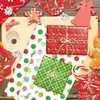 Wx-Monstro Peludo Verde Tema de Natal Papel Perolado 17g Papel de Embrulho à Prova de Umidade para Doces de Presente Papel de Cópia Desenho Animado