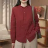 Abrigo de algodón grueso de invierno para mujer, casual, versátil, de corte holgado, adelgazante y cálido, tipo camisa