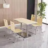 Conjunto de mesa e cadeiras para fast food, lanchonete, loja de macarrão, refeitório escolar, refeitório de empresa, refeitório de fábrica, mesa e cadeiras de jantar de aço inoxidável
