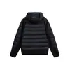 Yidao Vintage 2025 Invierno Nuevo Exterior Bloque de Color Ligera Parches con Capucha 90% Plumón de Pato Blanco Chaqueta