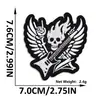 Fornecimento transfronteiriço de patches bordados em estilo punk vintage com designs de caveira, mão e cabeça de touro, adesivo termocolante para decoração de roupas e bolsas