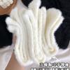 Calcetines de terciopelo de visón para mujer, otoño e invierno, cálidos, con forro polar, gruesos, peludos, en blanco y negro, para dormir con forma de luna.